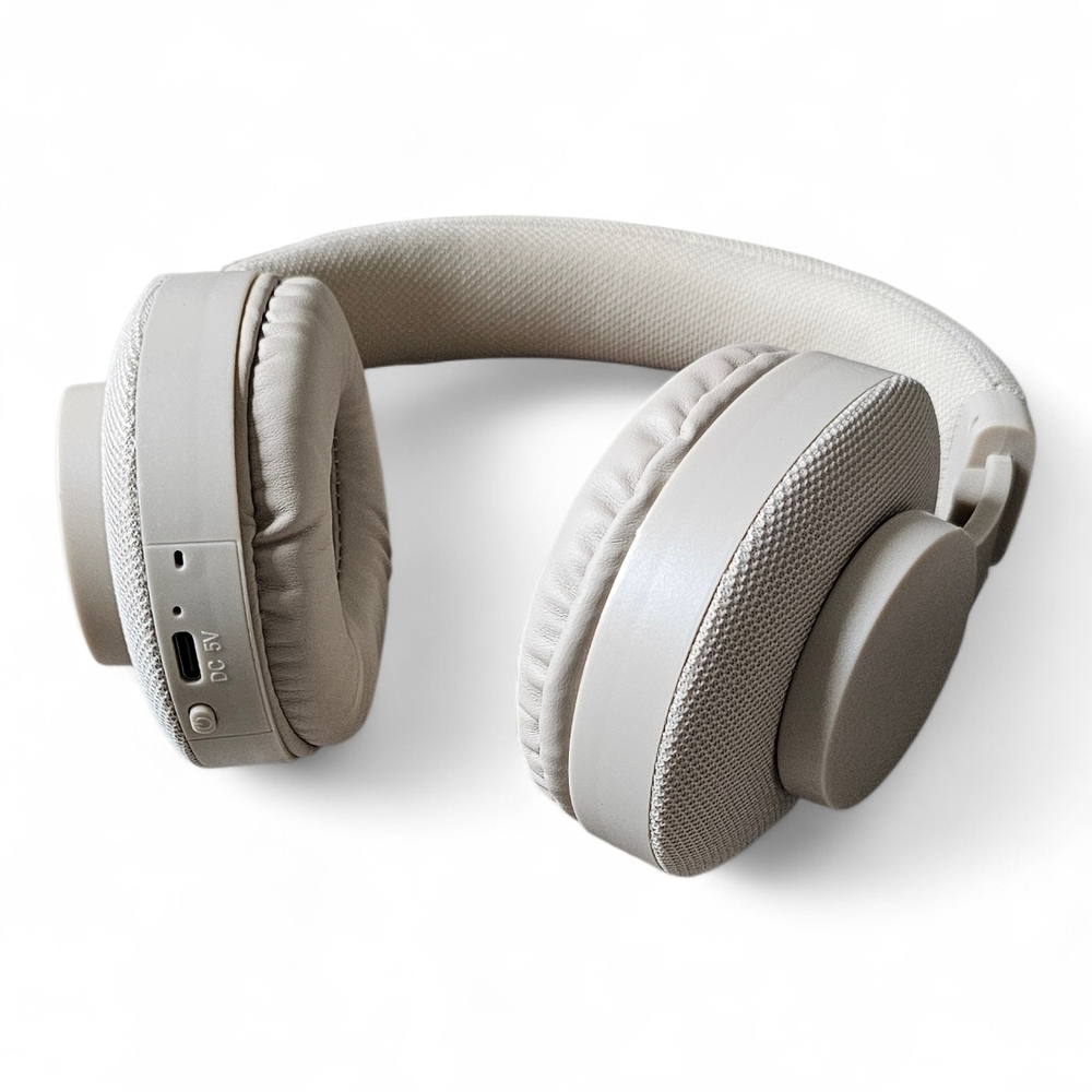 Bass Jaxx Wireless Over-Ear Bluetooth Headphones Beige - Picture 4 of 4